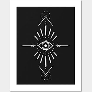 Evil Eye Monochrome Posters and Art